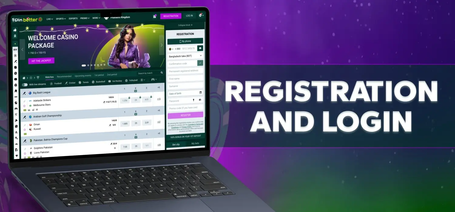creating account and login